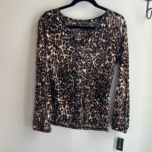 Sheer cheetah print shirt